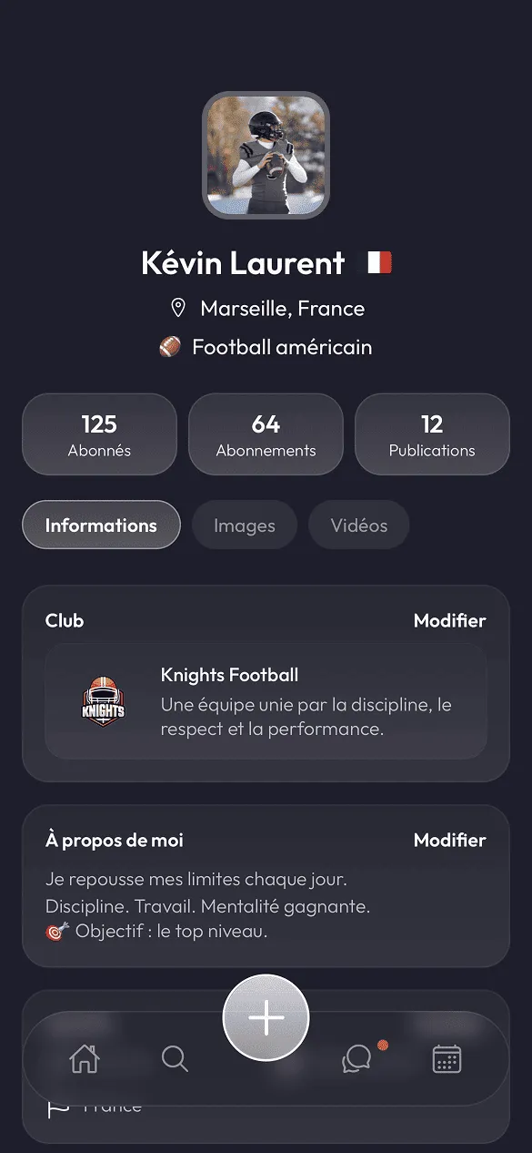 Kelenz — Profil sportif avec stats et achievements